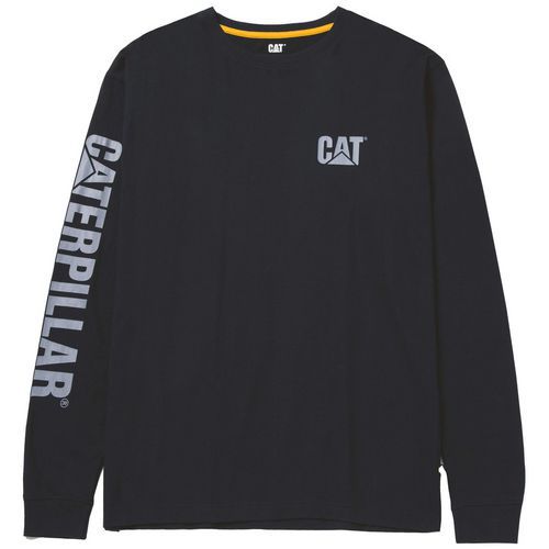 Caterpillar - T-shirt manches longues Banner Navy - Taille L - Coton 200g/m² - Confort & Durabilité