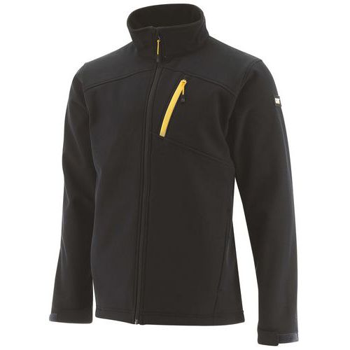 Caterpillar - Veste Softshell Homme Noir Taille M - Polyester 330g/m² - EPI Résistant