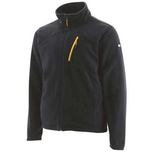 Caterpillar - Veste de travail Essential FZ Fleece Noir - Taille XXL - Polyester 260 g/m² - Confort et Durabilité