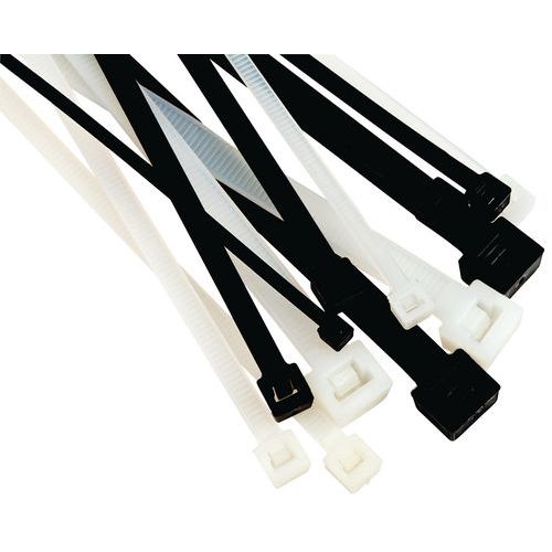 3M - Collier Serre-Câble FS C-C - 4,5x280mm - Polyamide Blanc/Noir - Fixation Durable
