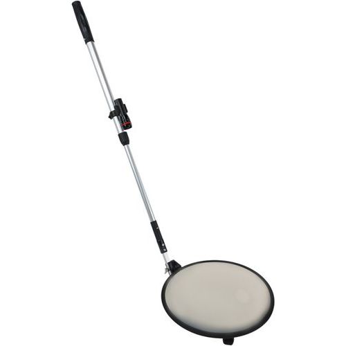 Manutan Expert - Miroir d'inspection véhicule rond Ø 300mm - Acrylique - Télescopique 2m - 3 roulettes - Garantie 10 ans