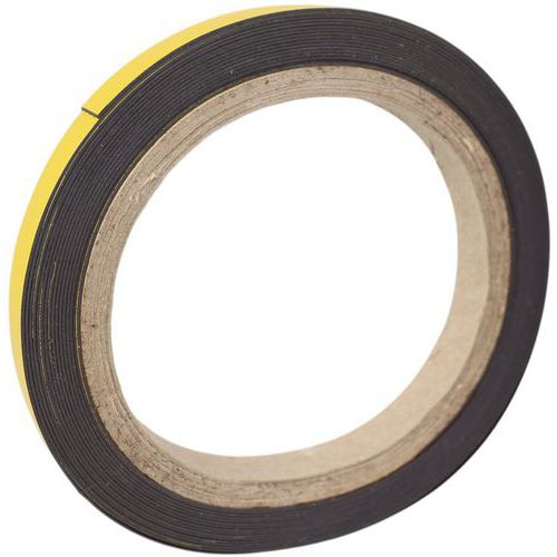Bi-Office - Ruban magnétique jaune Bisilque 10mm x 5m - Lean Management - Emballage recyclable