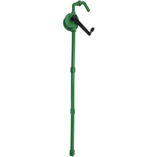 Manutan Expert - Pompe manuelle rotative polypropylène - Débit 0.24 L - Tube 1016 mm - Pour lubrifiants et nettoyants