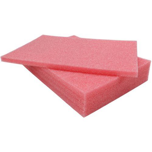 Plaque Mousse Antistatique Rose 600x400mm - 25mm Épaisseur - Polyéthylène - Calage et Protection Objets Sensibles