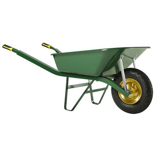 Haemmerlin - Brouette Cornière 100 L Acier Verte - Robuste et Durable - Idéale pour Chantier
