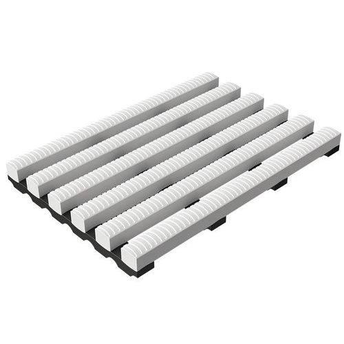 Caillebotis Heronrib 122 Cm X 10m Blanc