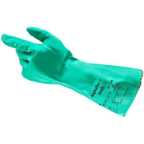 Ansell - 12 Gants nitrile combi Alphatec 39-124 mécanique et chimique - Ansell