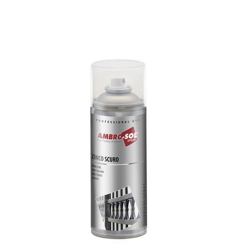 Ambro Sol - Lot de 12 Galvanisation à Froid Zinc Foncé - 400 ml - Finition Mate - Haute Pureté Zinc 59%