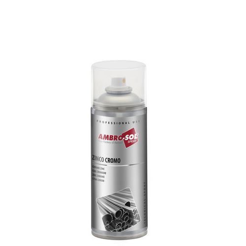 Ambro Sol - Peinture Galvanisation à Froid Zinc Chrome - 400 ml - Finition Brillante - Haute Pureté 98%