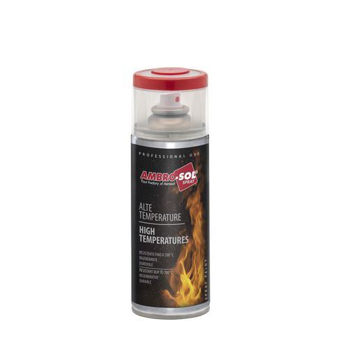 Ambro Sol - Peinture Haute Température Gris Anthracite - 400 ml - Finition Brillante - Résistante