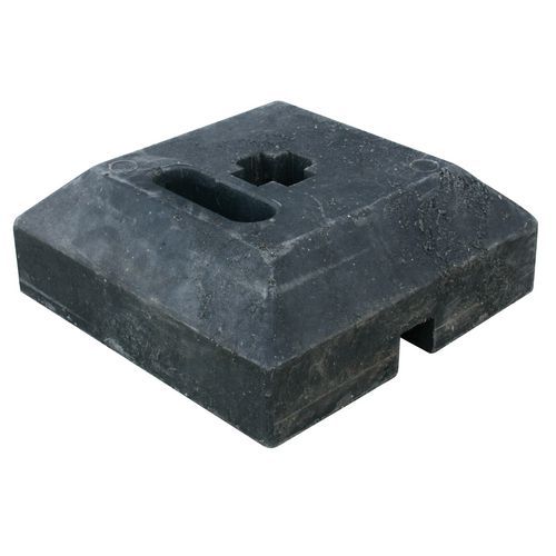 Kelias - Plastobloc Noir Caoutchouc - 15kg - 375x375x155mm - Résistant et Durable