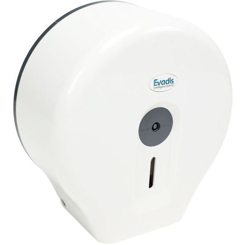 MPH1865 - Distributeur Papier Toilette Mini Jumbo Blanc ABS - 29cm Hauteur - Éco-responsable