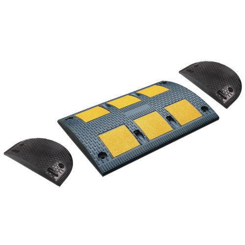 Manutan Expert - Ralentisseur avec embout - Noir/Jaune - 30T - 500x350x50mm - 80% Recyclé