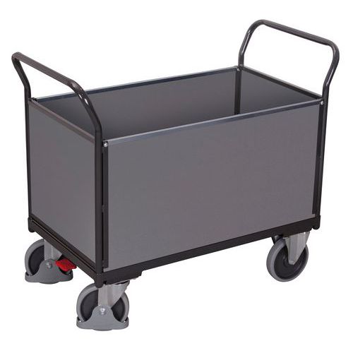 Variofit - Chariot 4 panneaux bois Anthracite - 500 kg - Roulettes Ø 200 mm - Robuste et pratique