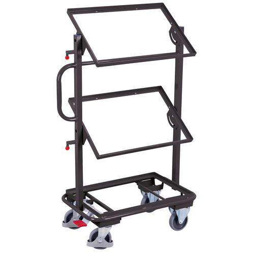 Chariot Desserte-plateaux Inclinés-anthracite-sw-400.802