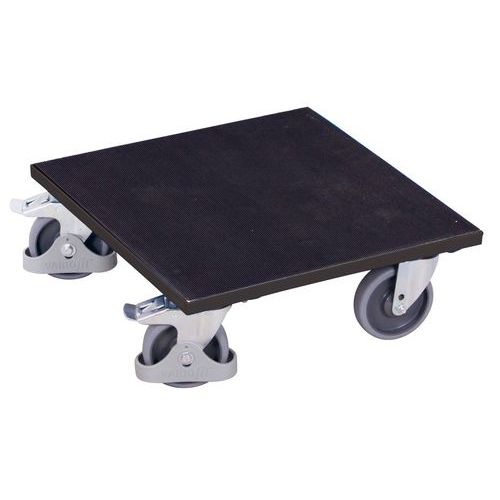 Variofit - Plateau roulant pour caisses - Charge 400 kg - Anthracite - Roulettes pivotantes avec freins - 500x500mm