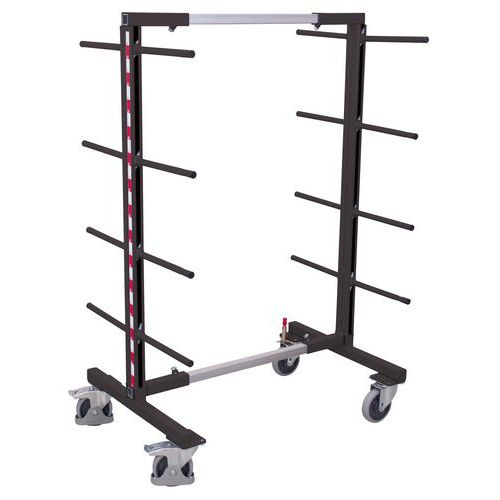 Variofit - Chariot Cantilever Double Face Anthracite - Charge 400kg - 1800x800mm - Acier Galvanisé - Montage Facile