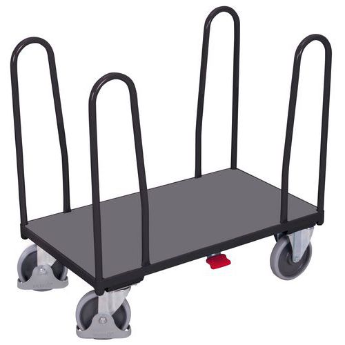 Variofit - Chariot à 4 arceaux latéraux - Anthracite - 250 kg - 1190x935 mm - Acier Galvanisé - Plateau Mélaminé