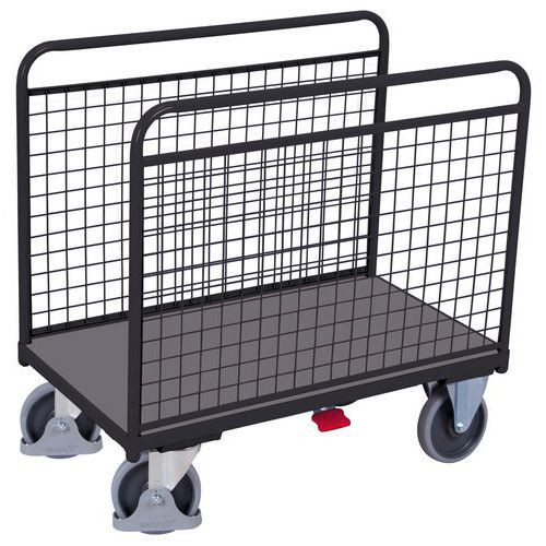 Variofit - Chariot à arceaux grillagés Anthracite - 500 kg - Galvanisé - Roulettes 200 mm