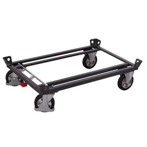Variofit - Chariot porte-palettes Anthracite - Acier - 1200 kg - Roulettes Caoutchouc 200 mm
