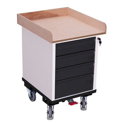 Coffre Mobile Avec 1 Plateau - Anthracite - Sw-500.015