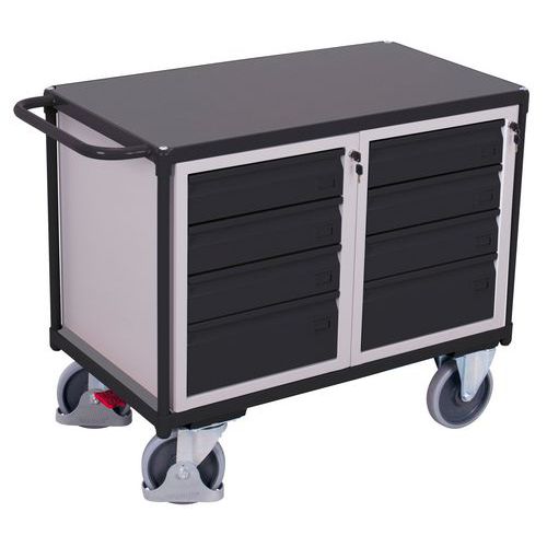Établi Mobile Avec 1 Plateau - Anthracite - Sw-600.619