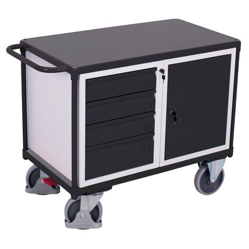 Établi Mobile Avec 1 Plateau - Anthracite - Sw-600.698