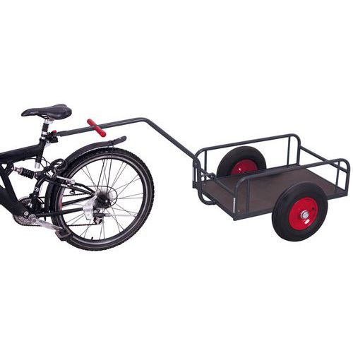 Remorque À Vélo Sans Ridelles - Anthracite - Zu-1380
