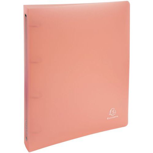 Classeur à 4 Anneaux En Polypropylène A4 Maxi Corail
