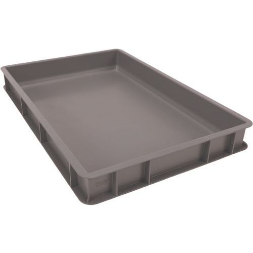 Manutan Expert - Bac norme Europe 12L Gris - Polypropylène - Gerbable - 50kg Charge Max - Recyclé 50%