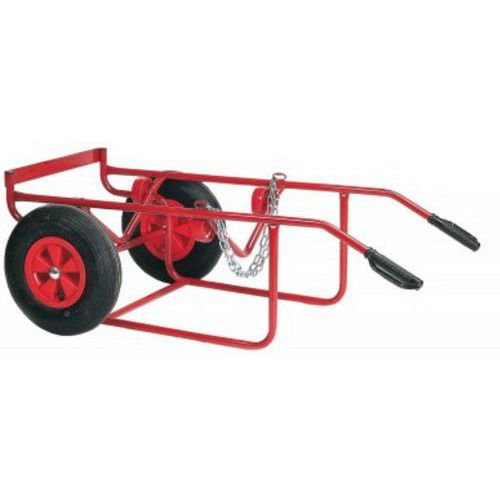 Fimm - Diable à fût 250 kg roues pneumatiques - Acier Rouge - Pour fûts 220L - Robuste et maniable