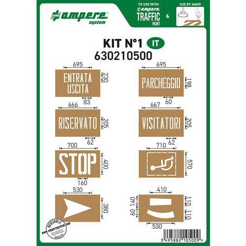 Ampere System - Kit Pochoirs N°1 (8 planches) - 3 ans de garantie - Emballage recyclable