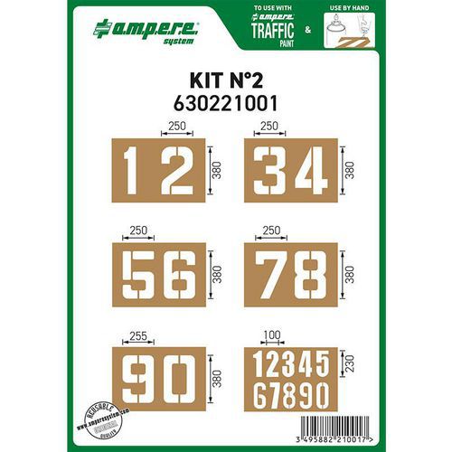Ampere System - Kit Pochoirs N°2 - 6 Planches - Emballage Recyclable - Idéal pour Créations Artistiques