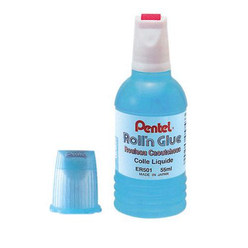 Pentel - Colle liquide transparente - Classpack 24 flacons 55 ml + 1 recharge 300 ml - Collage permanent