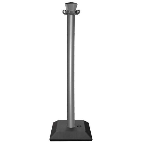 Viso - Poteau de balisage ABS monobloc blanc - Hauteur 1000 mm - Base lestée - Intérieur/Extérieur
