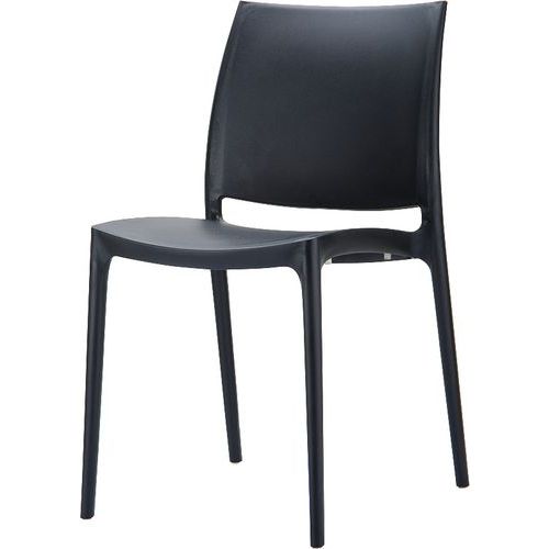 Chaise Empilable Noir - Maya