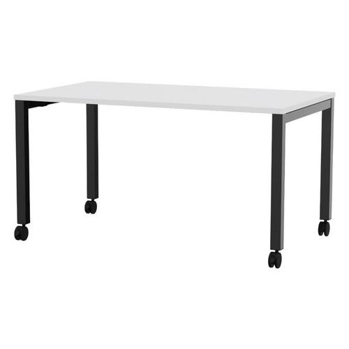 Bureau Mobile Arial - 180x80cm - H 735cm - Blanc - Noir