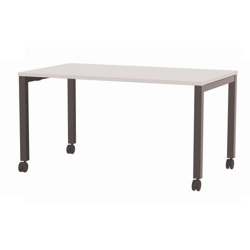 Bureau Mobile Arial - 140x80cm - H 735cm - Blanc - Noir