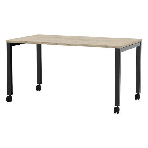Bureau Mobile Arial - 180x80cm - H 735cm - Chêne - Noir