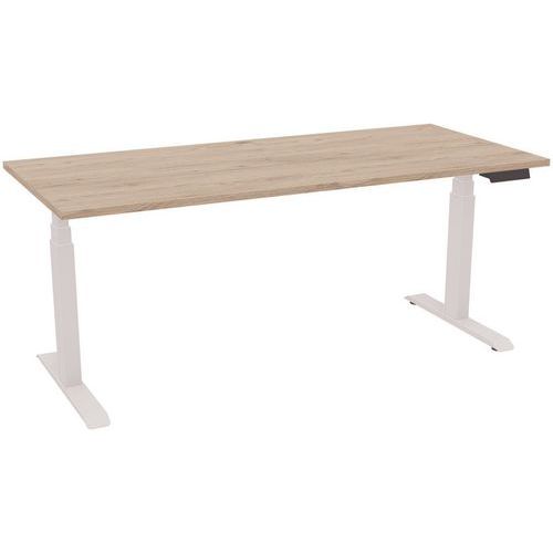 Bureau Motorisé L180xp80 Ép.25mm Chêne Brunswick/blanc