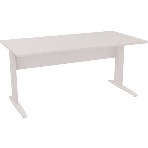 EOL - Bureau avec piétement en L 160x80 cm Blanc - 66% recyclé - Éco-responsable