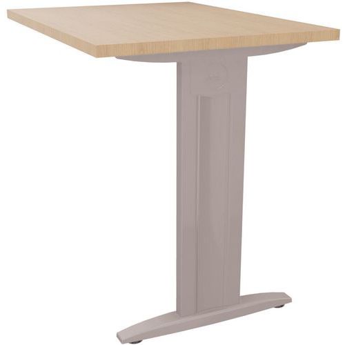 Retour Suspendu Droite 80x60 Cm Pied I Gris Alu/chêne Clair