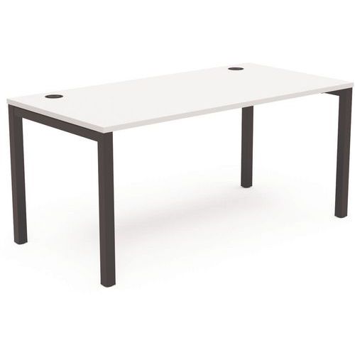 EOL - Bureau Arial L160xP80 cm Blanc/Noir - 51% Recyclé - Éco-responsable