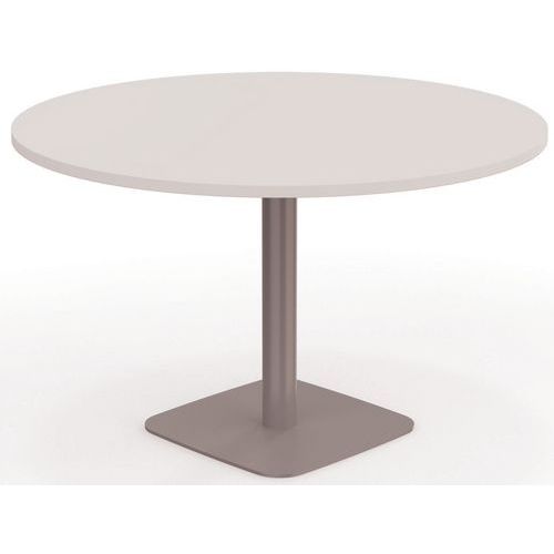 Table De Réunion 120xh735 Cm Ép.25mm Blanc/gris Alu