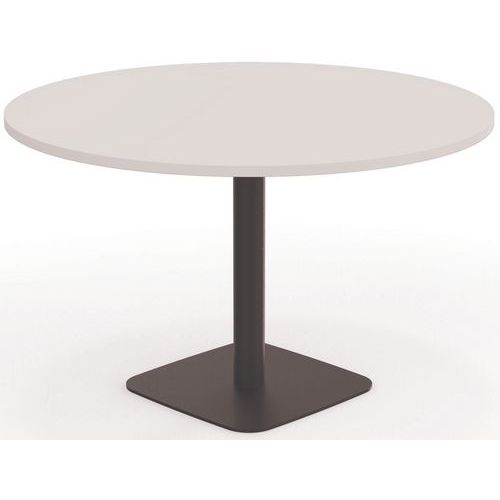 Table De Réunion 120xh735 Cm Ép.25mm Blanc/noir