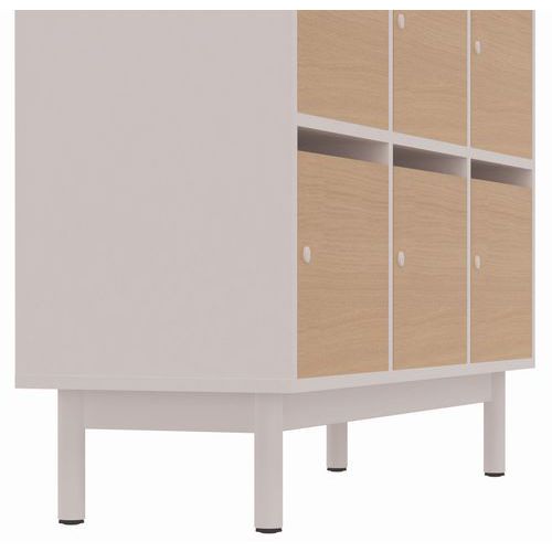 EOL - Socle 4 pieds H20cm pour meuble 9/12 cases - Blanc - Éco-responsable