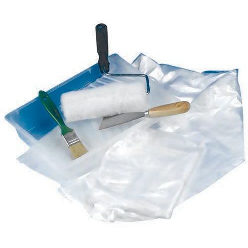 Kit peinture complet - Bac, rouleau, pinceau, couteau et bâche - Réf. 9145000