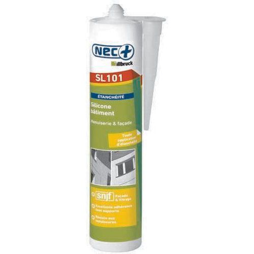 Mastic silicone bâtiment 310 mL Transparent - Usage intérieur/extérieur - Résistant à l'eau
