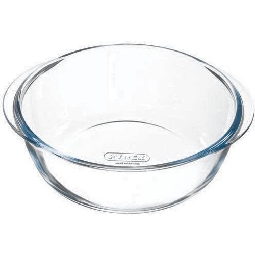 Pyrex - Plat rond Airfryer en verre - 26 cm - Transparent - Résistant et pratique