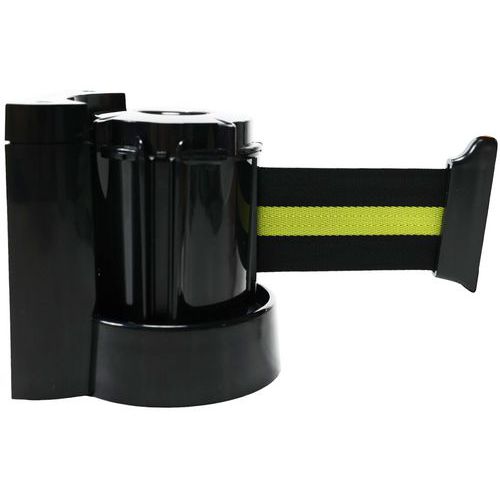 Novap - Support mural magnétique - Sangle 3m Noir/Jaune - Usage Entrepôt Tertiaire - ABS Durable
